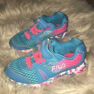 FILA YOUTH PINK AND BLUE SHOES